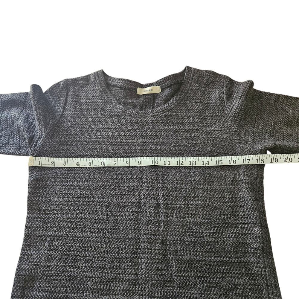 Women's Humanoid Gray Tweed Dress 3/4 Sleeves Knee Length Shift Style M Romania - Picture 14 of 16